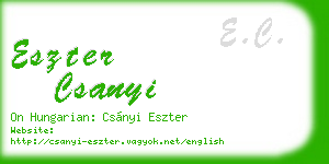 eszter csanyi business card